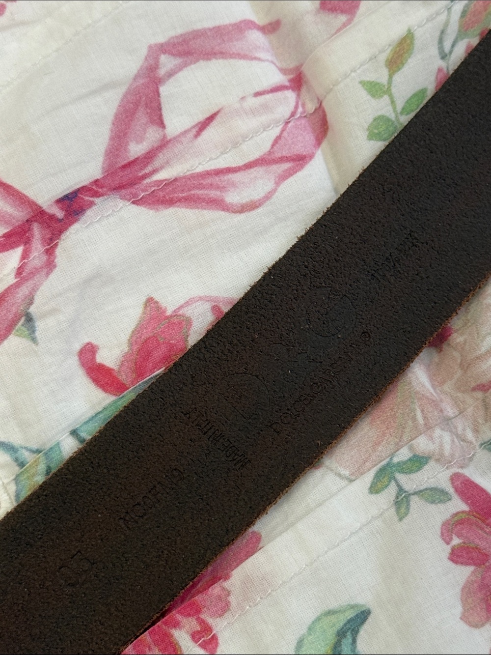 Braided Brown Leather Belt with Decorative Metal Buckle D&G 104cm vintage - Picture 5 of 7